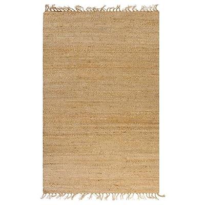 Vloerkleed 120x180 cm handgeweven jute natuurlijk