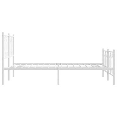 Bedframe met hoofd- en voeteneinde metaal wit 140x200 cm Bedframe met hoofd- en voeteneinde metaal wit 140x200 cm