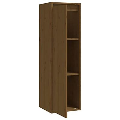Wandkasten 2 st 30x30x100 cm massief grenenhout honingbruin