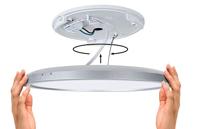 Paulmann 71000 P Atria Shine 11,2W 3000K 190x190 sz Ks LED-plafondlamp LED 11.2 W Zwart - thumbnail