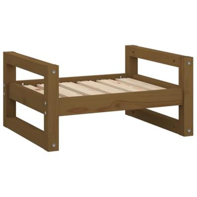 VidaXL Hondenmand 55,5x45,5x28 cm massief grenenhout honingbruin VidaXL Hondenmand 55,5x45,5x28 cm massief grenenhout honingbruin