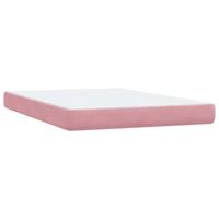 Boxspring met matras fluweel roze 140x220 cm - thumbnail