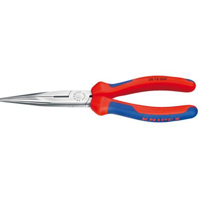 Knipex 26 12 200 Platte rondbektang Werkplaats Recht Vanadium elektrostaal 200 mm