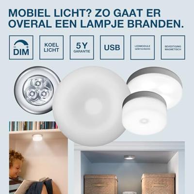 OSRAM HOMELIGHTING DOT-it Touch High White 4099854531538 LED-nachtlamp Koudwit Wit OSRAM HOMELIGHTING DOT-it Touch High White 4099854531538 LED-nachtlamp Koudwit Wit