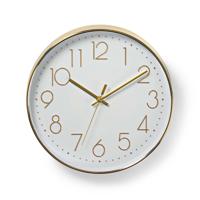 Nedis CLWA015PC30GD Ronde Wandklok Diameter 30 Cm Eenvoudig Te Lezen Cijfers Goud - thumbnail
