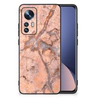 Xiaomi 12 | 12X Marmeren Print Telefoonhoesje Marmer Oranje - thumbnail