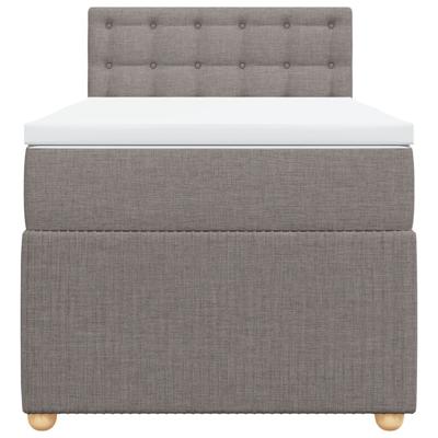 Boxspring met matras stof taupe 80x200 cm - thumbnail