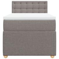 Boxspring met matras stof taupe 80x200 cm - thumbnail