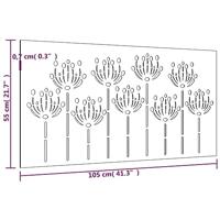 VidaXL Wanddecoratie tuin bloemenontwerp 105x55 cm cortenstaal - thumbnail