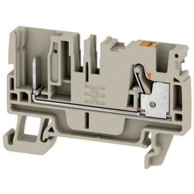 Weidmüller 2540050000 Doorgangsserieklem 6.1 mm Push-In-klem, Steekaansluiting Beige 100 stuk(s)