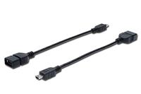 Digitus USB 2.0 Adapter [1x Mini-USB 2.0 B stekker - 1x USB 2.0 bus A] AK-300310-002-S 20.00 cm - thumbnail