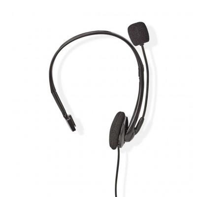 NEDIS PC-Headset In-ear Mono RJ9 Inklapbare Microfoon 2,20 m Zwart 2,20 m Zwart Verstelbaar