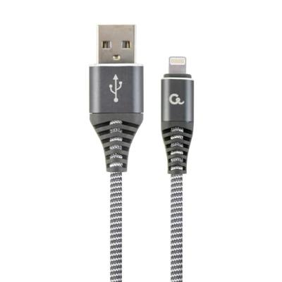 GEMBIRD USB naar Lightning-kabel CC-USB2B-AMLM-2M-WB2 grijs wit/grijs 2 m