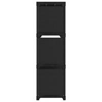 Kast met 9 vakken 103x30x107,5 cm stof zwart - thumbnail