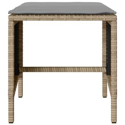 4-delige Loungeset met kussens poly rattan beige 4-delige Loungeset met kussens poly rattan beige