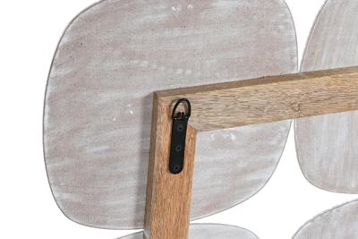 Wanddecoratie Home ESPRIT Wit Modern Verouderde afwerking 89 x 2,5 x 89 cm