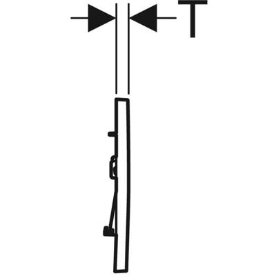 Geberit Sigma 20 (ex Sigma 30) bedieningspaneel chroom/mat chroom voor Sigma reservoirs 8cm (UP720) en 12cm (UP320)