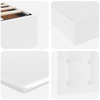 Opbergbed met matras met matras Puur Wit 200 x 200 cm Nep Leer - thumbnail