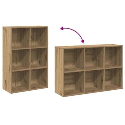 Boekenkast/dressoir 66x30x98 cm bewerkt hout artisanaal eiken