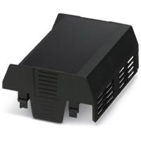 PHOENIX CONTACT EH 90 F-C SS/ABS BK9005 Draagrailbehuizing, bovendeel, plat ontwerp, eenzijdige aansluitopening met ventilatiesleuven, 90,1 mm breed, 74,65 mm hoogte, 36,95 mm diepte, zwart, 10 stuks - thumbnail