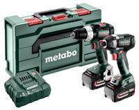 Metabo Accu Combo Set 2.8.8 | SB 18 LT BL (Klopboormachine) + SSD 18 LT 200 BL (Slagschroevendraaier) | 18 V | 2x 5.2Ah, ASC 55 | In Metabox - - thumbnail