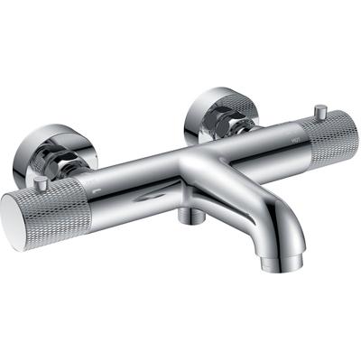 Wiesbaden Ribbd Thermostatische Badmengkraan Chroom 15cm - Luxe Design