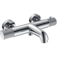 Wiesbaden Ribbd Thermostatische Badmengkraan Chroom 15cm - Luxe Design - thumbnail