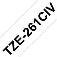 Brother TZe-261 Tape 36mm zwart/wit - thumbnail