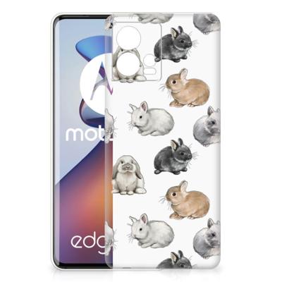 TPU Hoesje voor Motorola Edge 30 Fusion Konijntjes TPU Hoesje voor Motorola Edge 30 Fusion Konijntjes