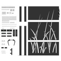 Tuinpoort met slot Zwart 105 x 125 cm Poedergecoat staal - thumbnail