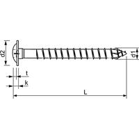 HECO-TOPIX-plus 8,0 x 120, tk, T40, VD, vz; 50 st - HC61270 - thumbnail