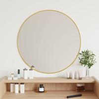 VidaXL Wandspiegel rond ø60 cm goudkleurig - thumbnail