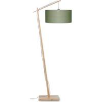 GOOD&MOJO Vloerlamp 'Andes' Bamboe en Eco linnen, 176cm, kleur Groen - thumbnail
