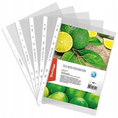 OFFICE products geperforeerde showtas, A4, 30 micron, gekorreld, pak van 100 stuks