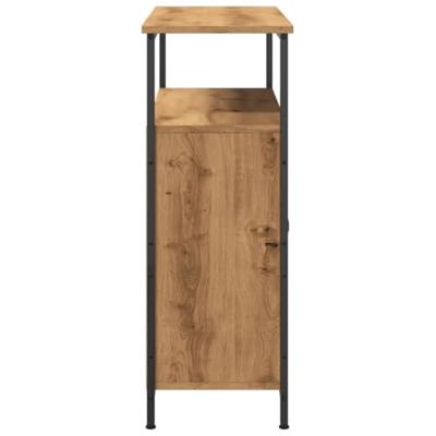 Dressoir 70x30x80 cm bewerkt hout artisanaal eikenkleur