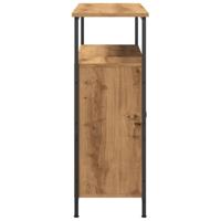 Dressoir 70x30x80 cm bewerkt hout artisanaal eikenkleur - thumbnail
