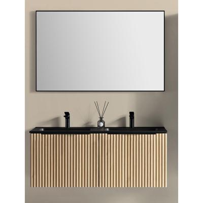 Ribella Compleet Badmeubel 120cm - Naturel Eik & Mat Zwart