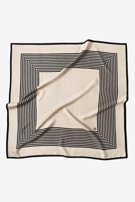 Lescarf shawl 1001 No. 1 / Cream & Black / 65cm