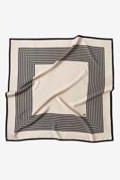 Lescarf shawl 1001 No. 1 / Cream & Black / 65cm - thumbnail