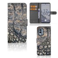 Nokia X30 | Telefoonhoesje | Met pasjeshouder | Krokodillenprint - thumbnail