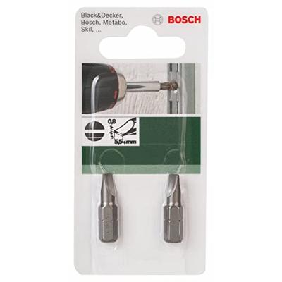 Bosch Accessoires Bit Standard voor gleufkopschroeven | 08X55 25mm,1/4" Zeskant - 2609255909 Bosch Accessoires Bit Standard voor gleufkopschroeven | 08X55 25mm,1/4" Zeskant - 2609255909