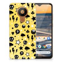 Silicone Back Case Nokia 5.3 Punk Geel - thumbnail