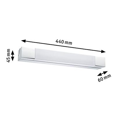 Paulmann Quasar 79714 LED-spiegellamp 7.5 W Warmwit Chroom, Wit Paulmann Quasar 79714 LED-spiegellamp 7.5 W Warmwit Chroom, Wit