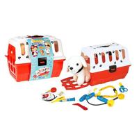 Toi-Toys puppy in reismand + dierenarts accessoires - thumbnail