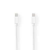 Nedis CCGB37504WT20 Mini-displayport - Mini-displayport-kabel Mini-displayport Male - Mini-displayport Male 2,0 M Wit - thumbnail