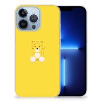 Apple iPhone 13 Pro Telefoonhoesje met Naam Baby Leopard - thumbnail