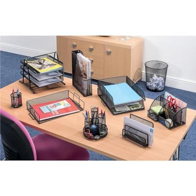 Q-CONNECT Tijdschrifthouder in mesh metaal, zwart