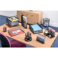 Q-CONNECT Tijdschrifthouder in mesh metaal, zwart - thumbnail