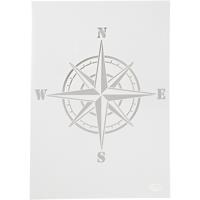 Creativ Company Flexibel sjabloon, kompas, a4, vel 210x297 mm, 1 stuk - thumbnail