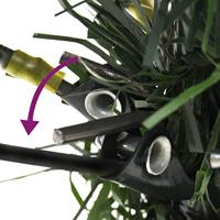 VidaXL Kerstboom met led en dennenappels 150 cm pvc en pe groen - thumbnail